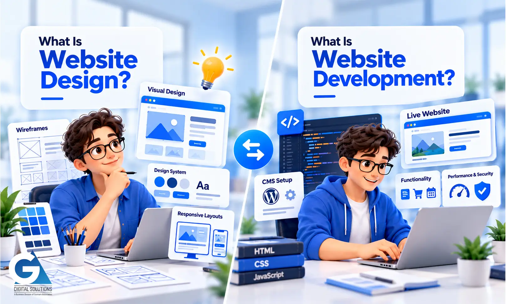 Design vs Development Side by Side